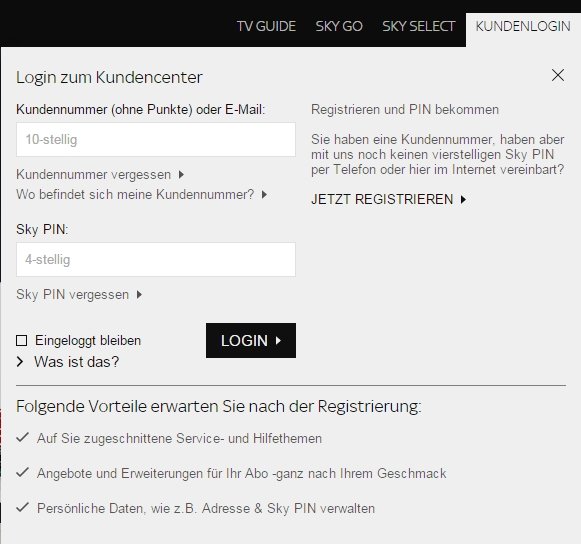 mein sky login mein sky login