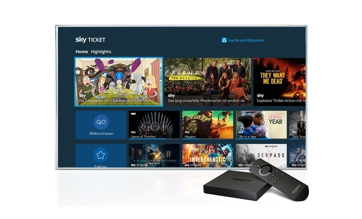 Sky Ticket auf weitere Fire TV-Geräten verfügbar