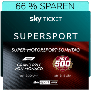 Sky Supersport Ticket inkl. Formel 1, Bundesliga, 2. Liga, Premier League Live ⚽️ JETZT: ab 9,99€ (66% Rabatt)