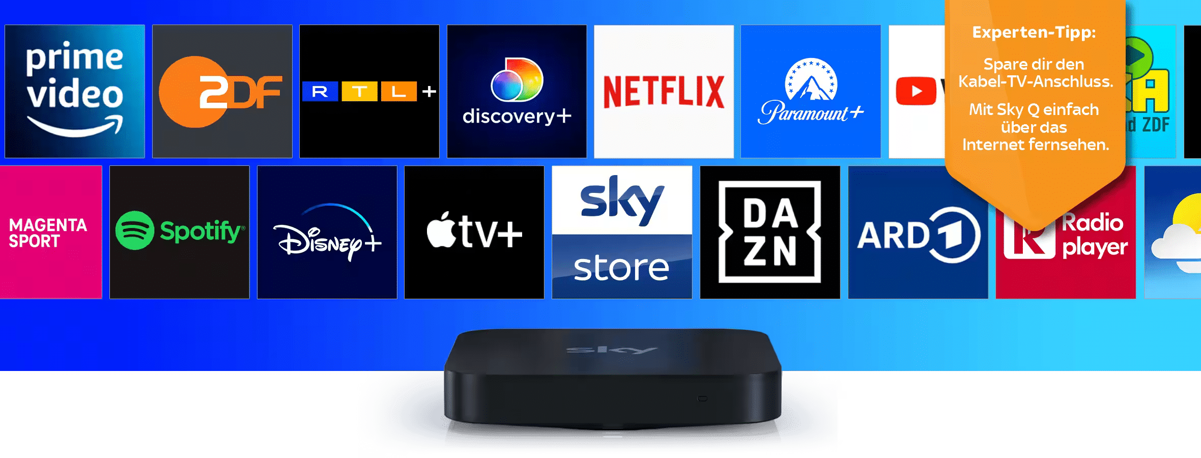 Sky Q über Internet ab 15€