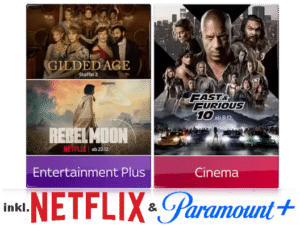Sky Filme Angebote | JETZT: Sky Q Cinema nur 20€ mtl. inkl. Netflix & Paramount+ (162€ Rabatt!)