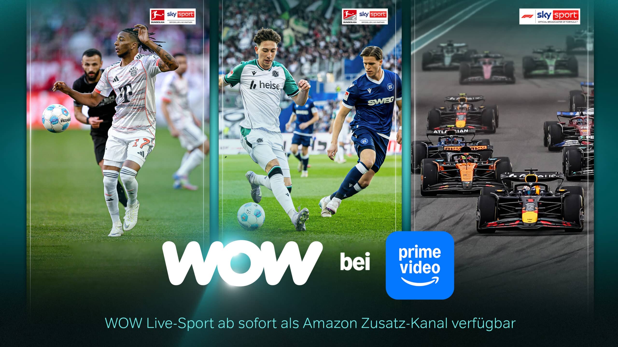 WOW Live-Sport als Prime Video Zusatz-Kanal