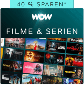 WOW Filme & Serien Angebot für 5,98€ mtl. (40% Rabatt)