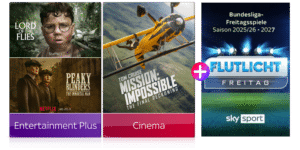 Sky Filme Angebote: Cinema-Paket nur 14,99€ mtl. inkl. Netflix & Paramount+
